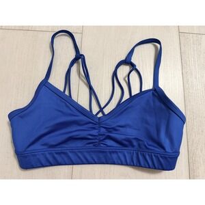 Alo Strappy Sports Bra Sz XS Electric Blue - Strappy Back
